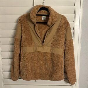 Pink Victoria’s Secret Fleece half zip Sherpa Sweatshirt